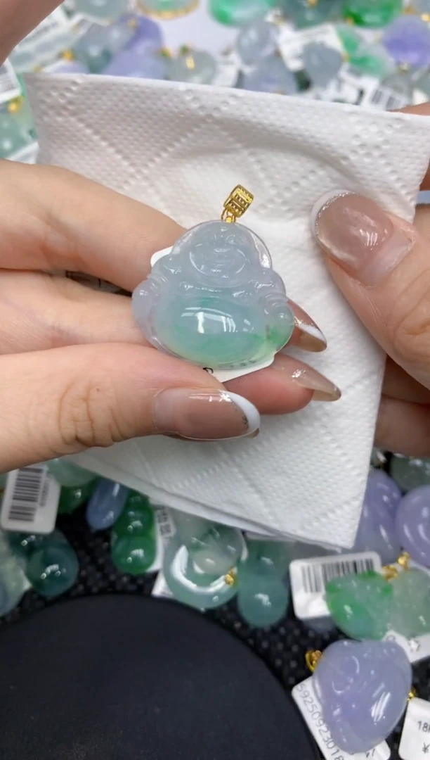 颈饰18K金镶嵌翡翠11111111