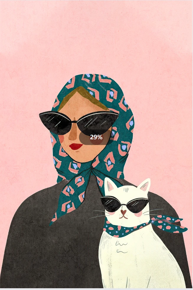 砂岩现代装饰画金属边框装饰画墨镜女孩4060