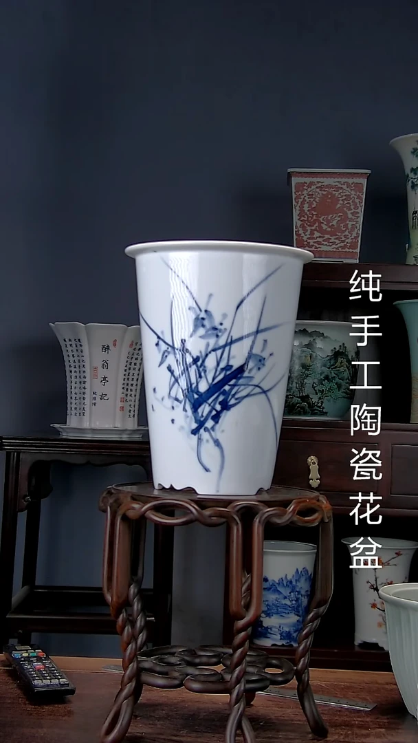 景德镇手工陶瓷花盆