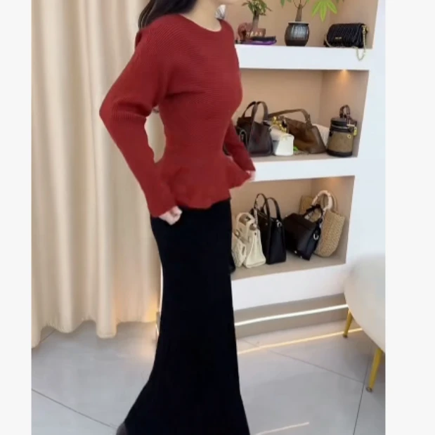 2025冬季新款潮流韩版爆款网红上衣半身裙足D0X