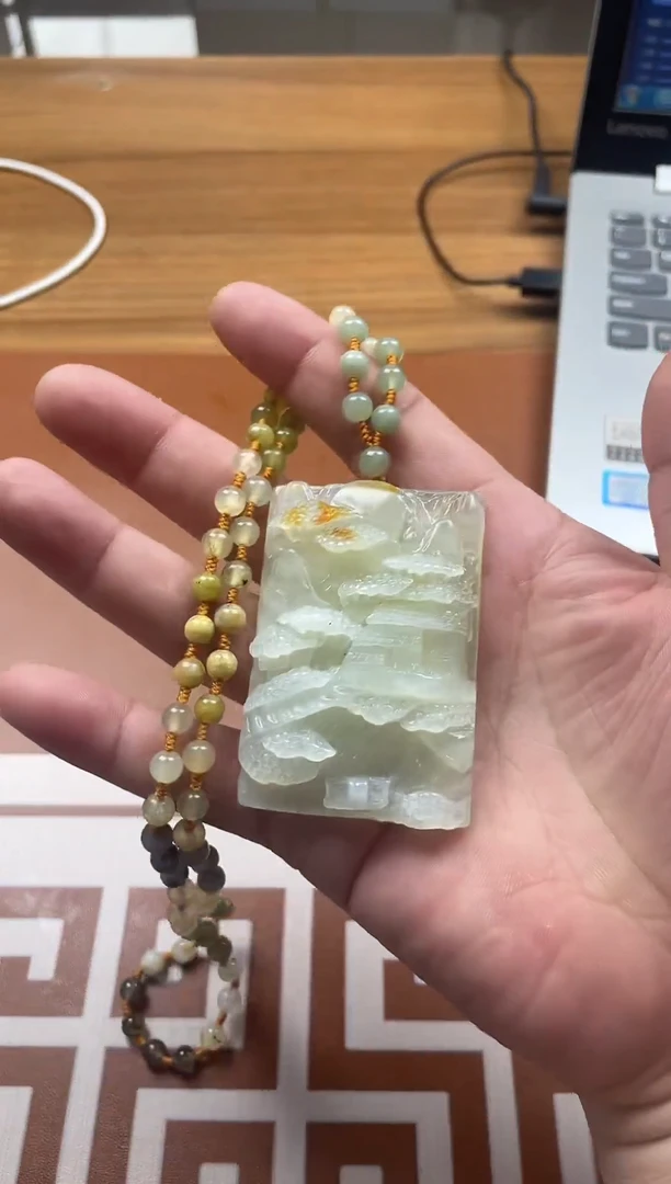 未镶嵌岫玉颈饰多样性发货一件