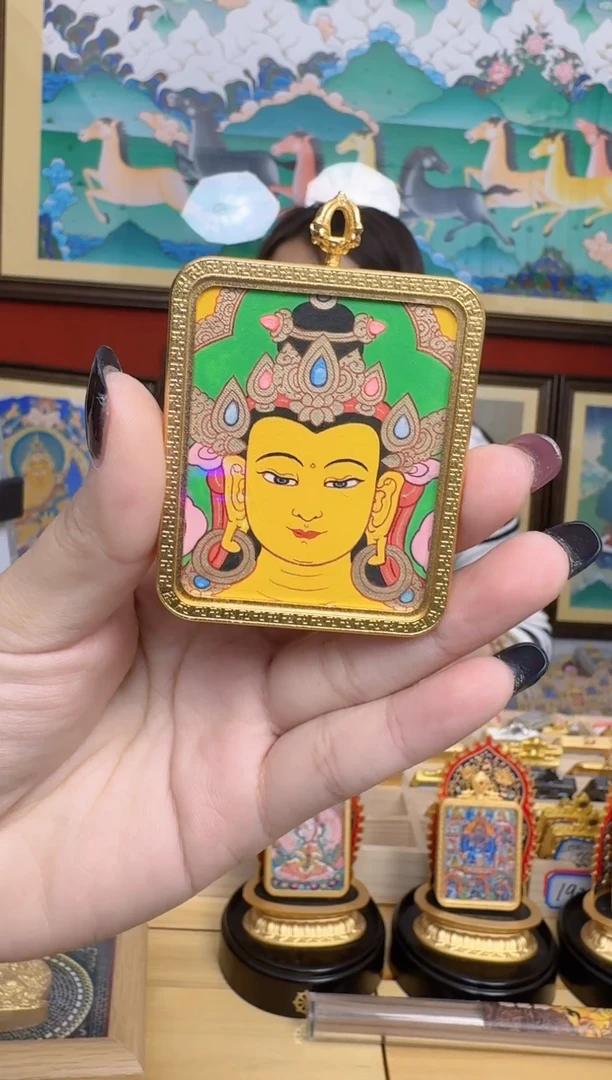 吊坠文老师-热贡纯手绘-刀刀