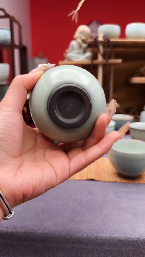 【闪购商品】廷怀窑纯手工粉青釉将军碗