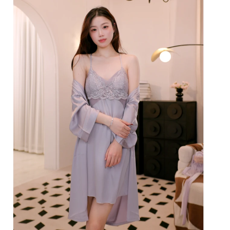 性感女睡裙2025新款吊带裙蕾丝睡裙网红纯欲春夏季韩版冰丝绸