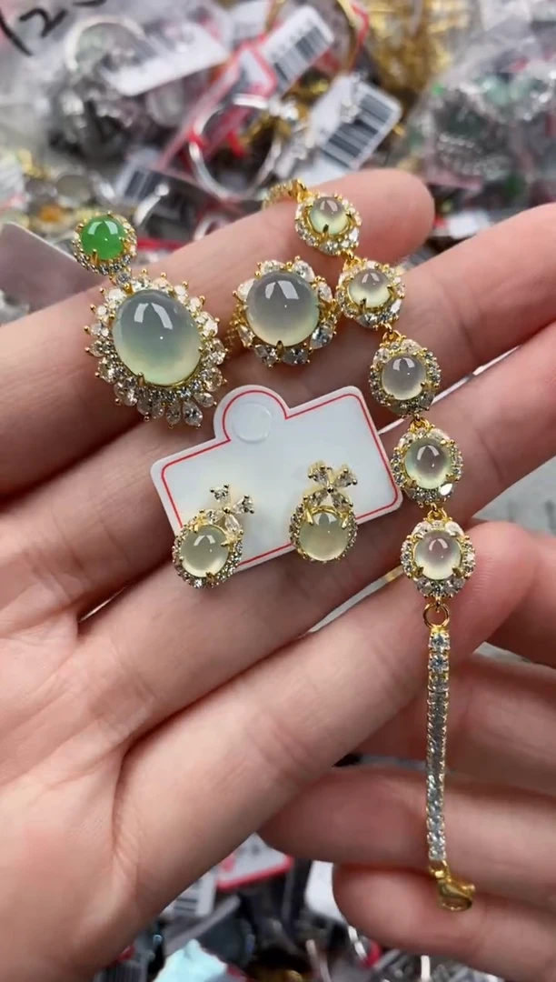 银S925镶嵌戒指翡翠1111----6