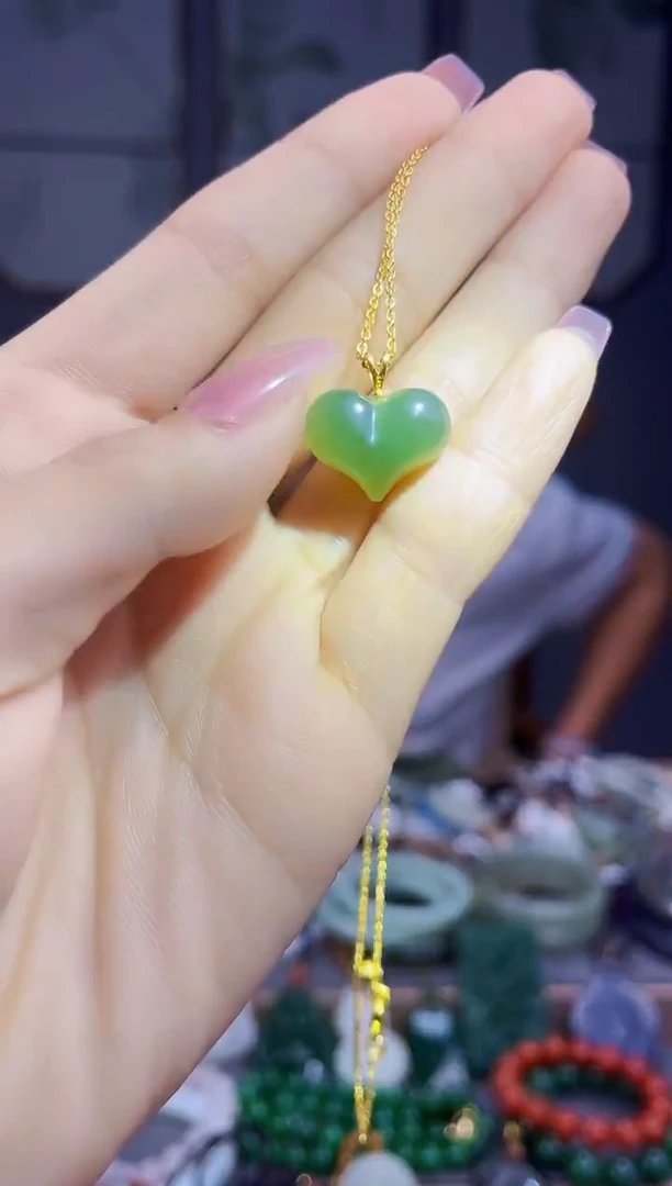 颈饰银S925镶嵌和田玉多样性发货拍一单发一个