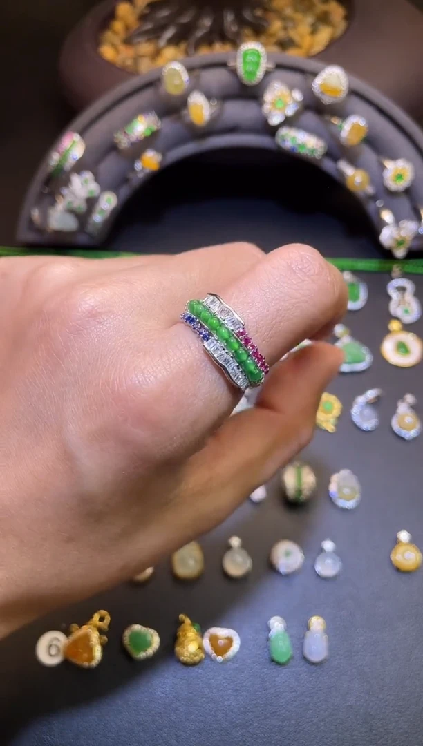 吊坠(不含链)银S925镶嵌翡翠1