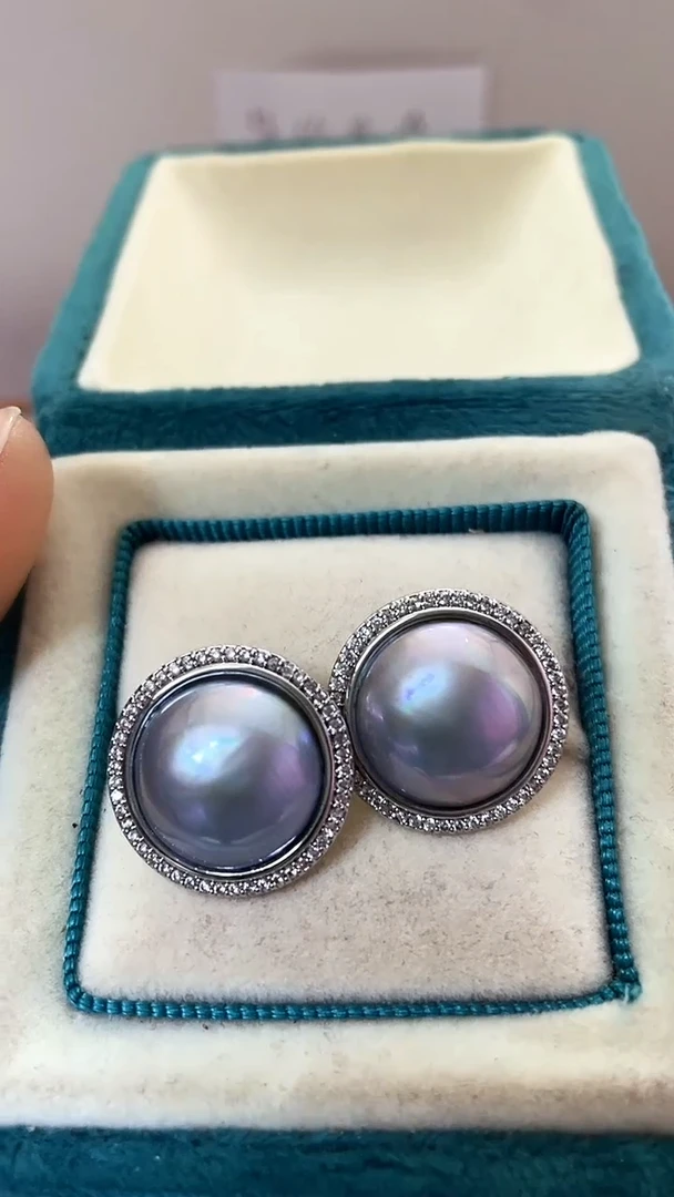 耳饰拼合珍珠（马贝珠）未镶嵌15