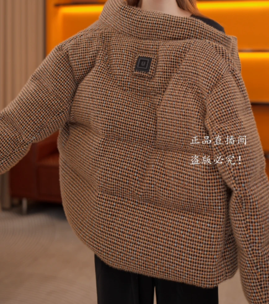 【进口品质】琪琪2025新款保暖气质加厚鸭绒羽绒服外套D470奶兔