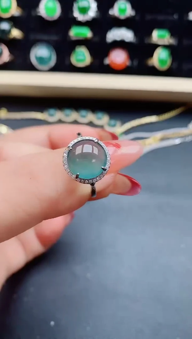 【闪购商品】翡翠戒指银S925镶嵌508500