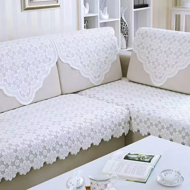 【拍一发二】夏季加厚蕾丝沙发巾背靠沙发垫（颜色不挑）