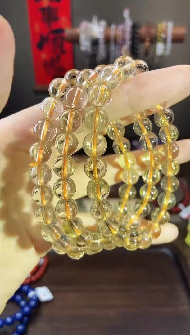 水晶手链未镶嵌8.5mm金发晶 多样性发其一