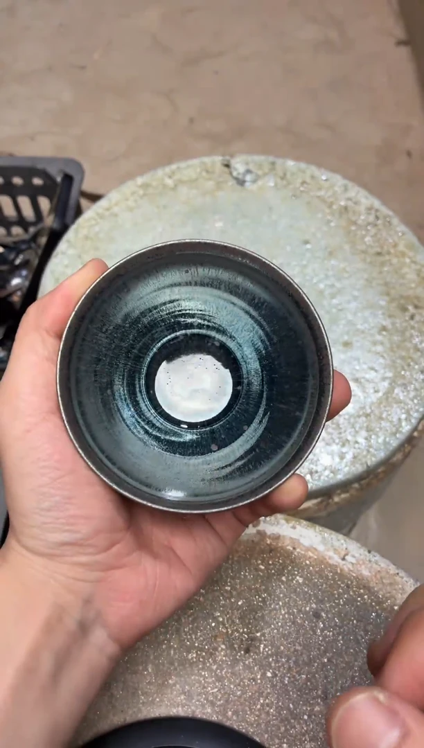 茶盏真柴烧建盏换点柴火