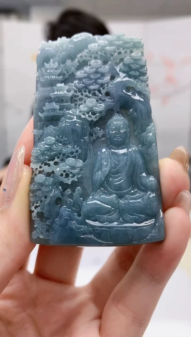【闪购商品】定制翡翠未镶嵌4915jw-毛货挂件58