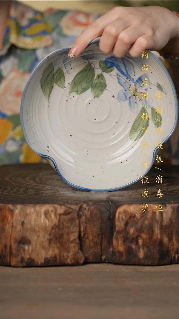 瓷片景德镇高温釉下彩可微波烤箱洗碗机