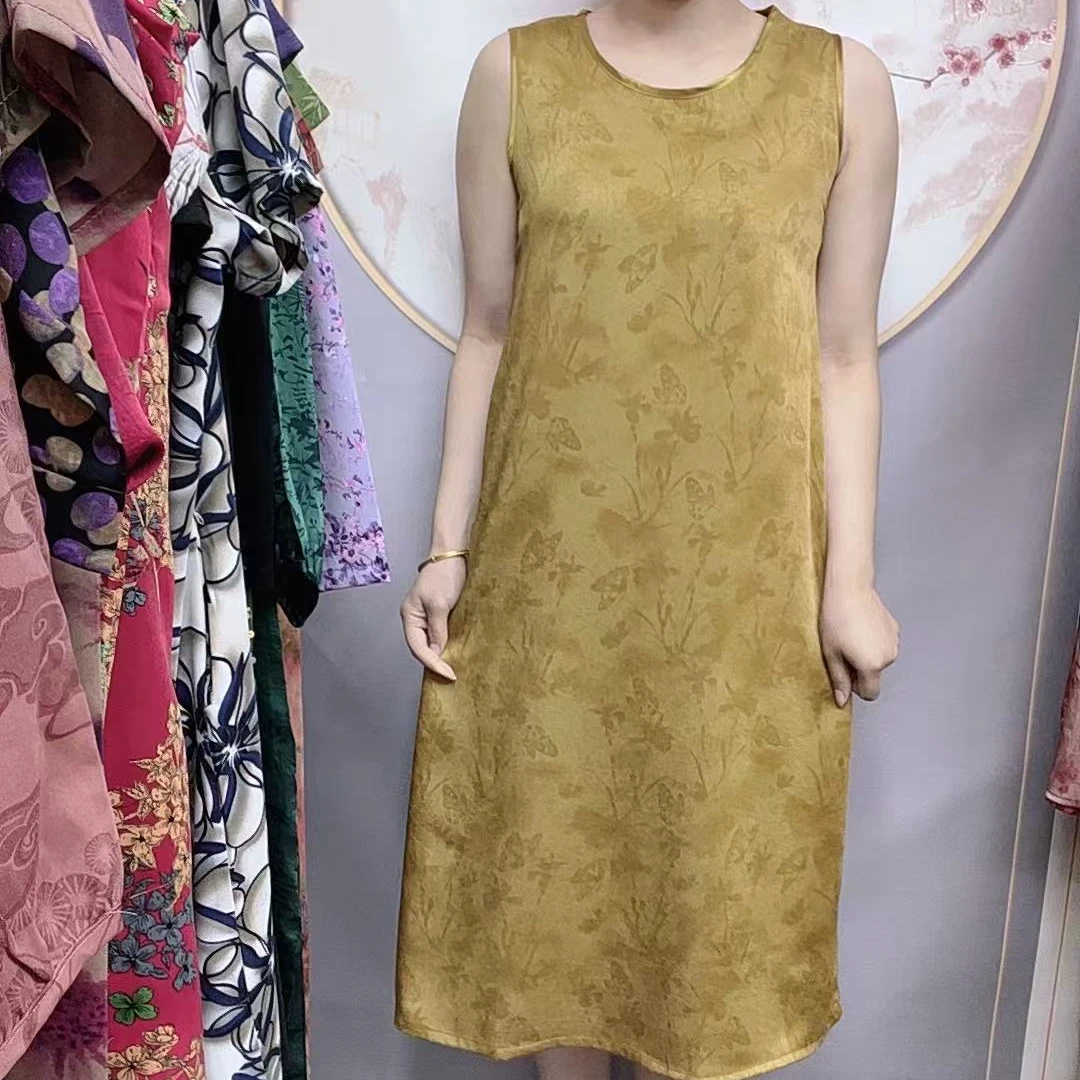 【秋香无袖裙】2025夏季妈妈装高端连衣裙气质中年女装优雅过膝长裙