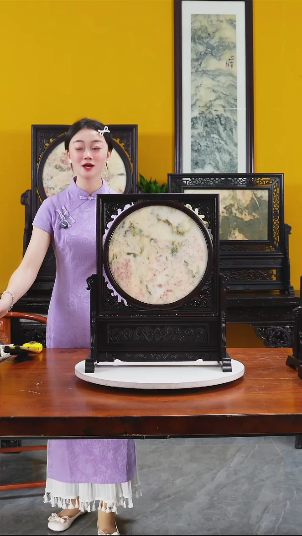 石材天然大理石画摆件