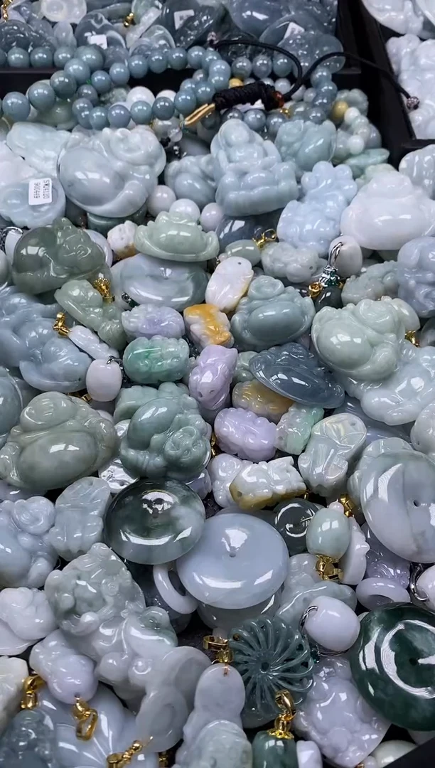 【闪购商品】翡翠颈饰未镶嵌缅甸A货翡翠0405