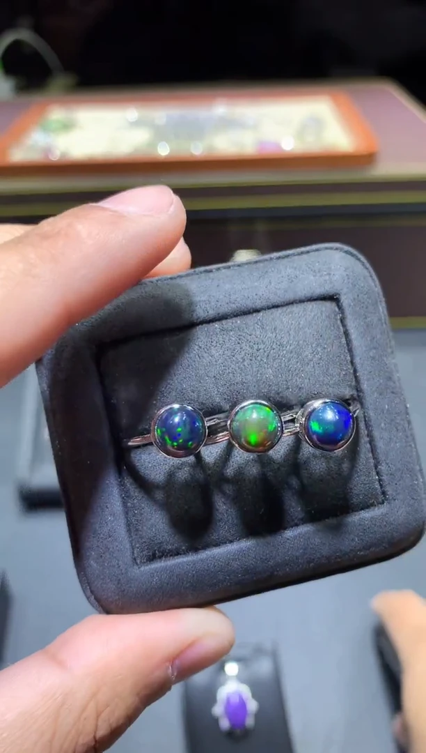 【闪购商品】欧泊戒指未镶嵌T93【多样性发其一】