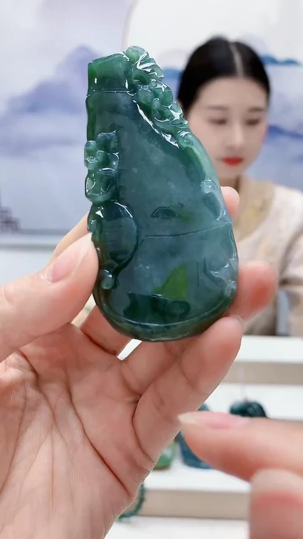 未镶嵌定制翡翠4812lr-毛货挂件46