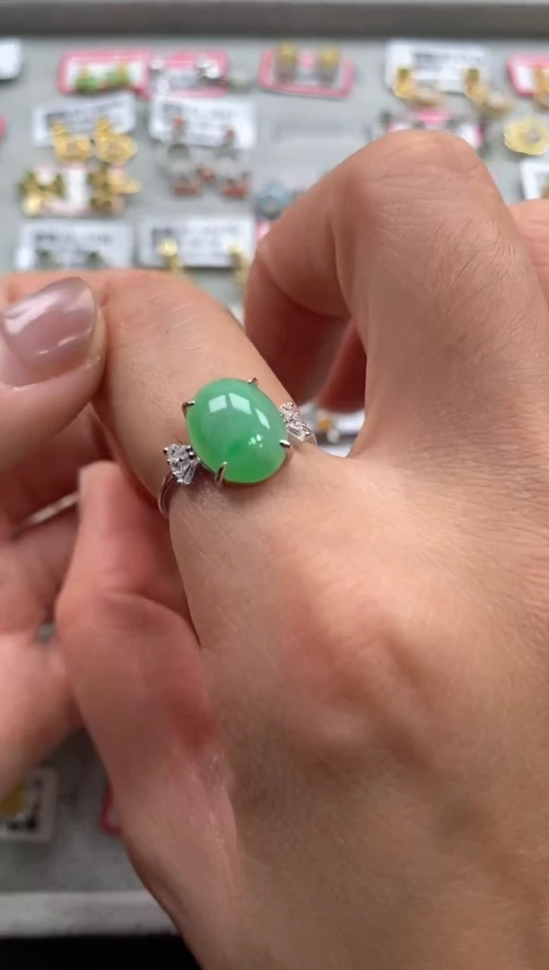 【闪购商品】翡翠戒指银S925镶嵌11111--7