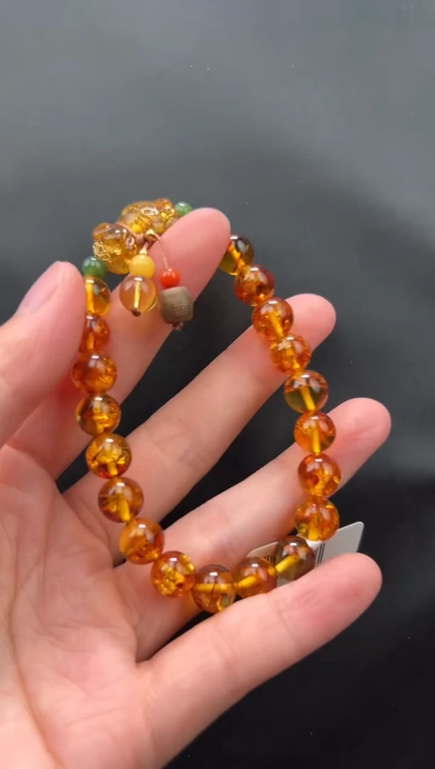 未镶嵌琥珀手链多样性发货拍一发一
