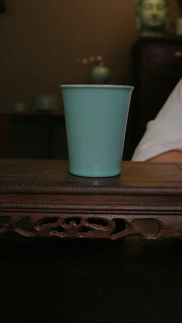 摆件原产地原矿仿古釉手工可乐杯
