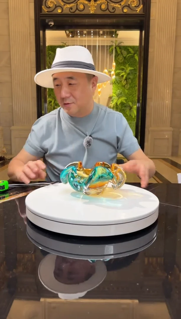 【闪购商品】摆件AJ01036茶金配蓝色铃兰小收纳