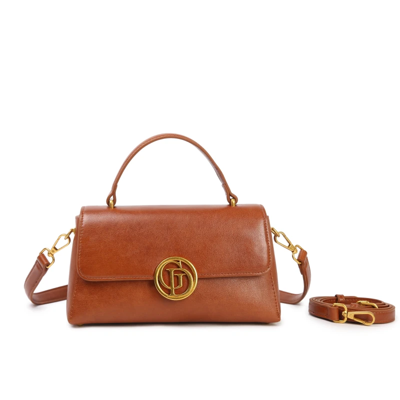 【广州特特】BF-66577-黄棕色百搭女士小众腋下中号斜跨肩包