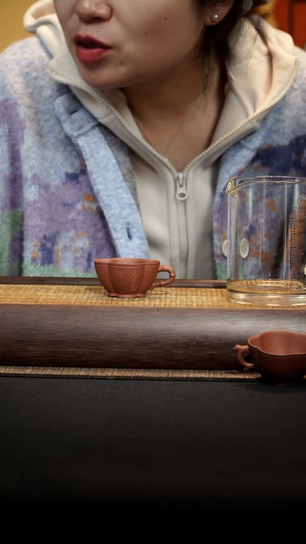 【闪购商品】紫砂茶壶椭圆海棠杯紫泥