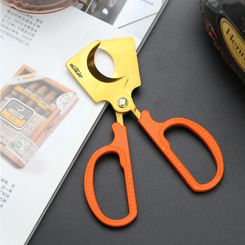 JIFENG季风绅士系列进口雪茄剪刀便携式雪茄钳平剪烟器高端手握式