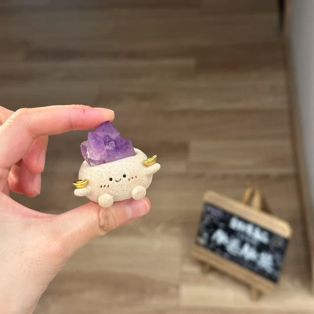 水晶小豆丁可爱紫荆花