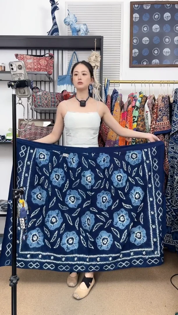 【闪购商品】樱花套染古法手工裹裙90cm