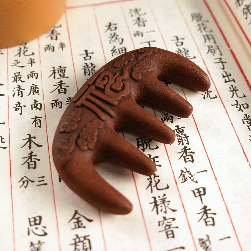 棠栎府【何首乌合香梳】五齿发梳大齿梳宽齿便携家用按摩器按摩梳通