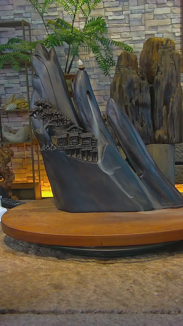 木金丝楠阴沉木倒流香摆件