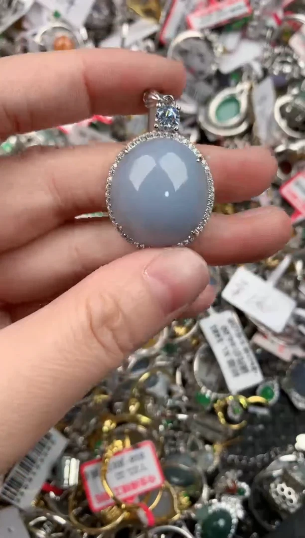 银S925镶嵌戒指翡翠12            4