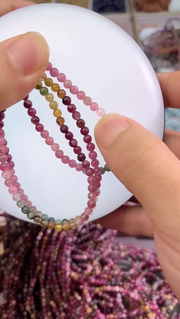 水晶手串未镶嵌SJ-40碧玺手串多圈