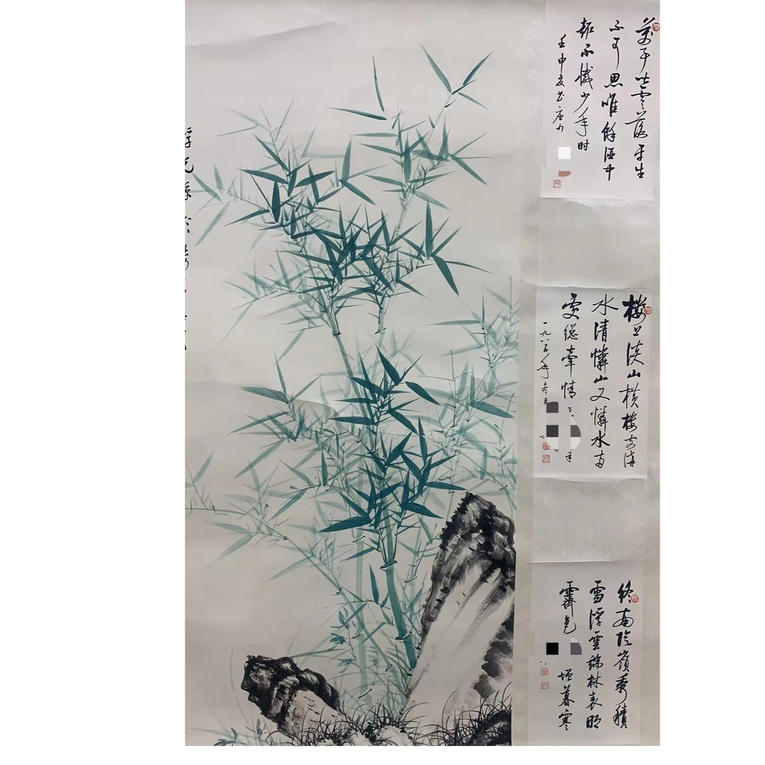 启老款 竹子立轴 135 65 7.8平尺