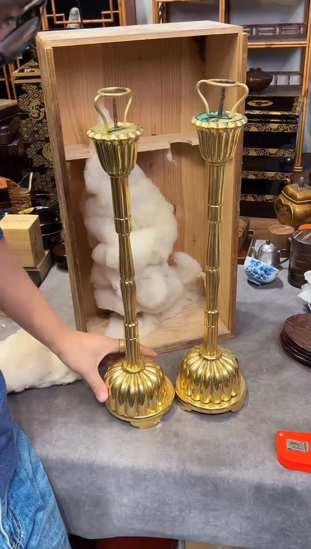 金箔 烛台  大漆漆器大漆漆器