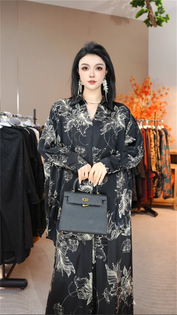 春款上新【知否】时尚洋气休闲气质高档宽松时髦上衣裤子套装0416