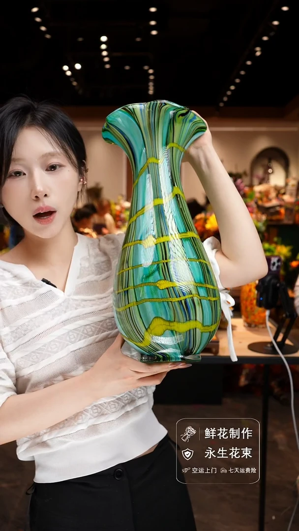 琉璃手工艺品手工花器花束空运包邮送货上门-以图片为准