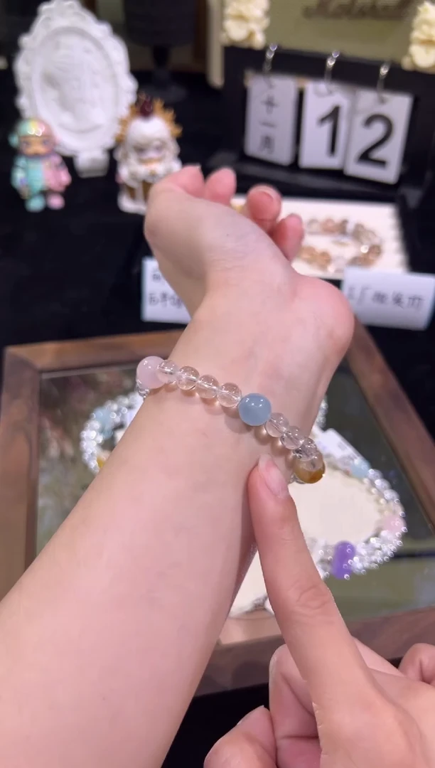 未镶嵌手链水晶天然水晶 手围15-16cm 多样性发一      0398
