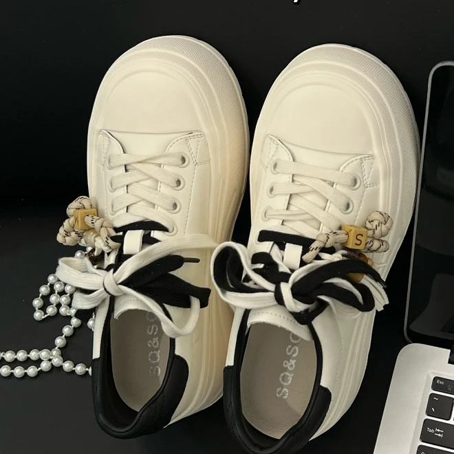 松糕底小白鞋百搭小个子厚底休闲板鞋