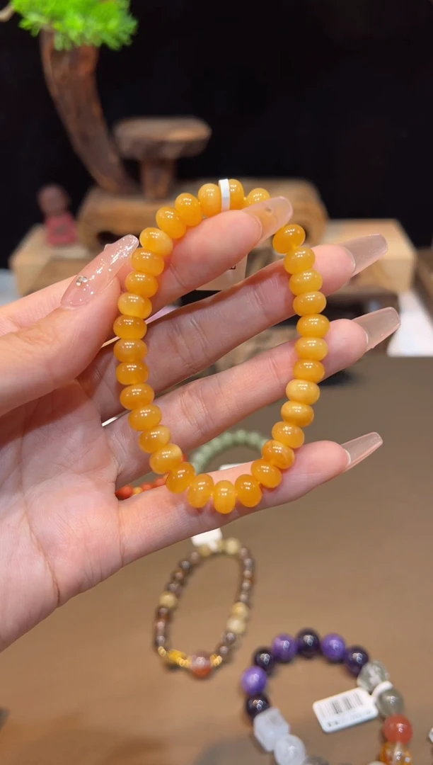 未镶嵌琥珀手链手饰@@E6027