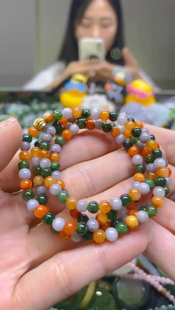 翡翠未镶嵌颈饰4MM/N/翡翠A货，一件也是批发价