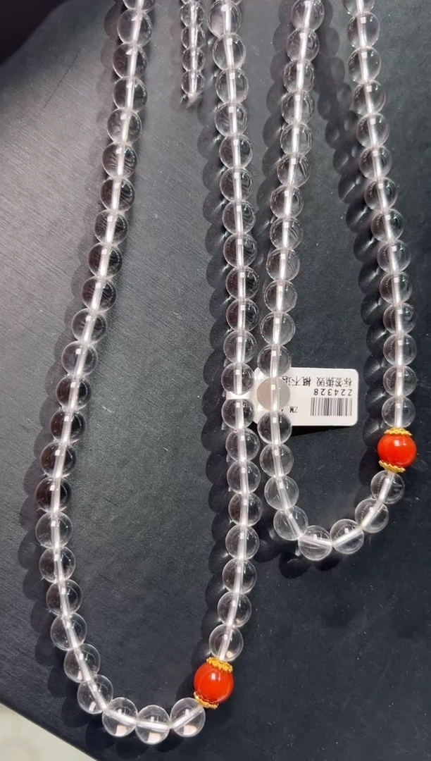 未镶嵌颈饰水晶白水晶设计款108颗8m+多样性发一 Z24328