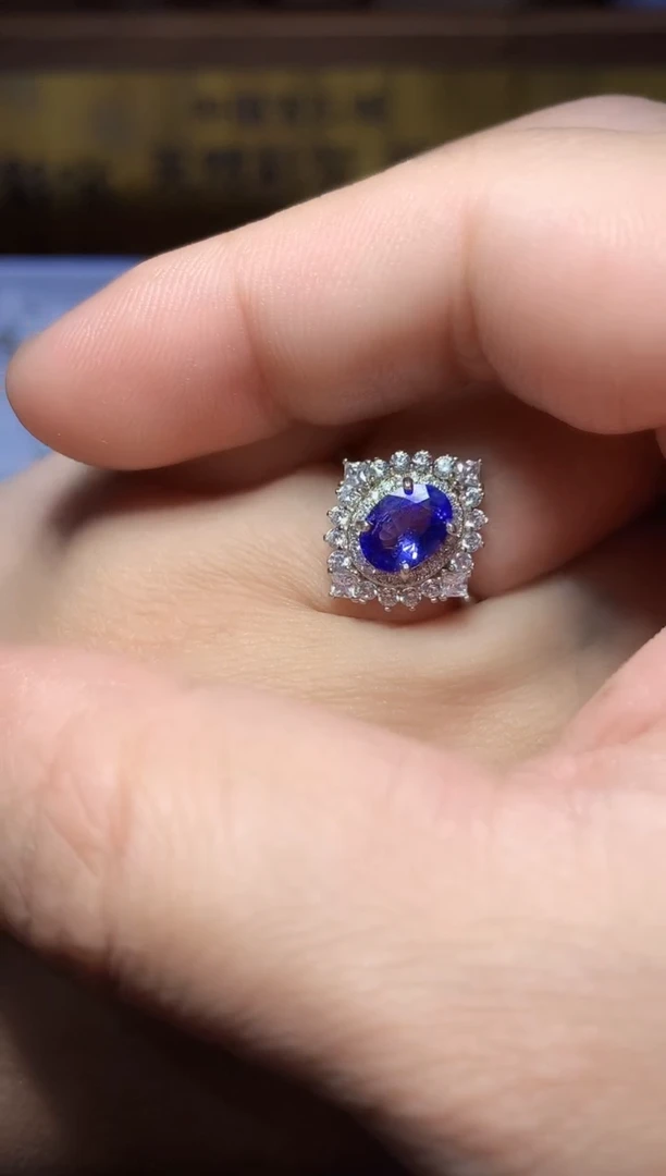 【闪购商品】坦桑石戒指银S925镶嵌........