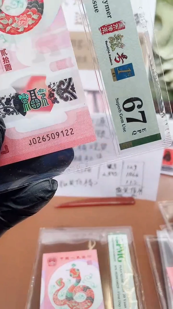 塑料蛇钞026509122单张67分1111