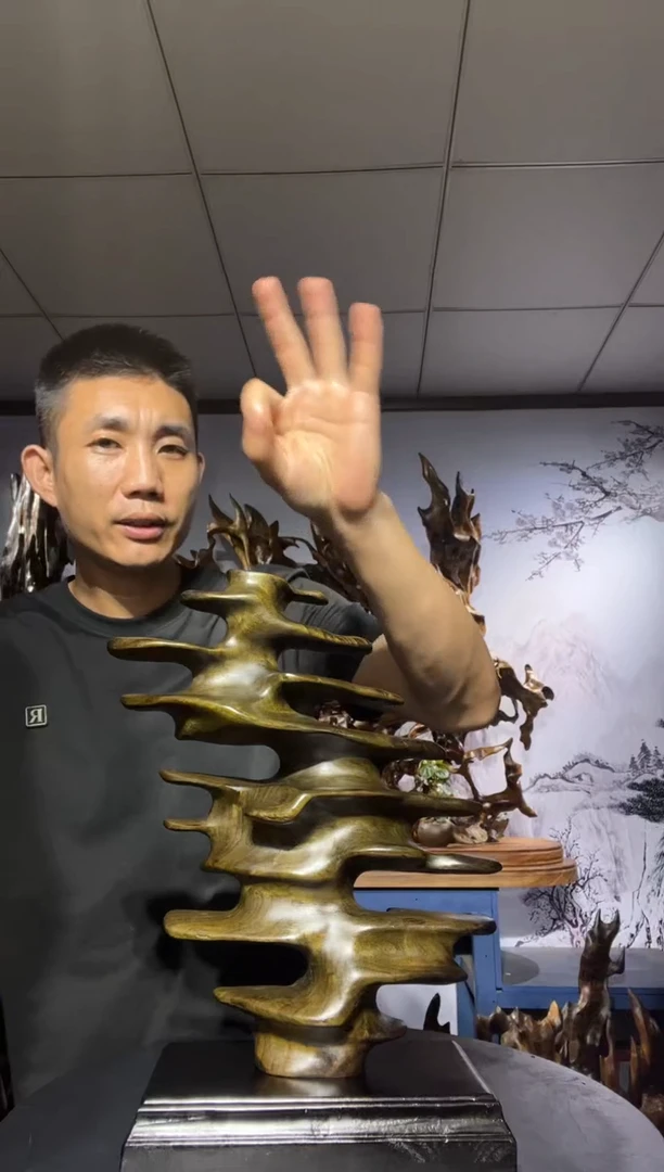 金丝楠木雕款旅*金丝楠木工艺品摆件