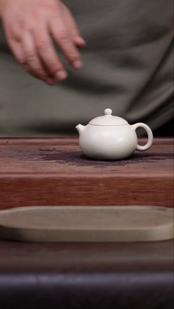 茶壶紫砂白玉段 西施